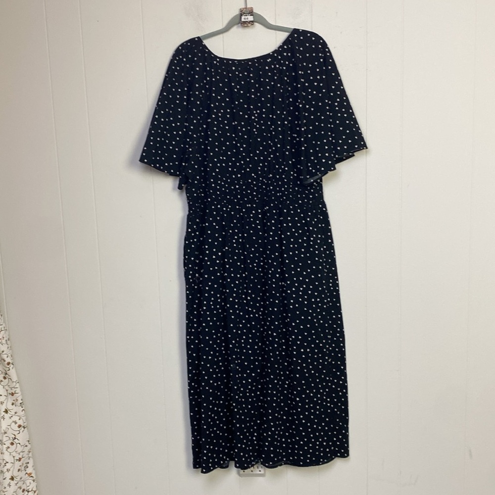 Women's Flutter Short Sleeve Midi A-Line Dress - Ava & Viv Sz 1X - Picture 6 of 9